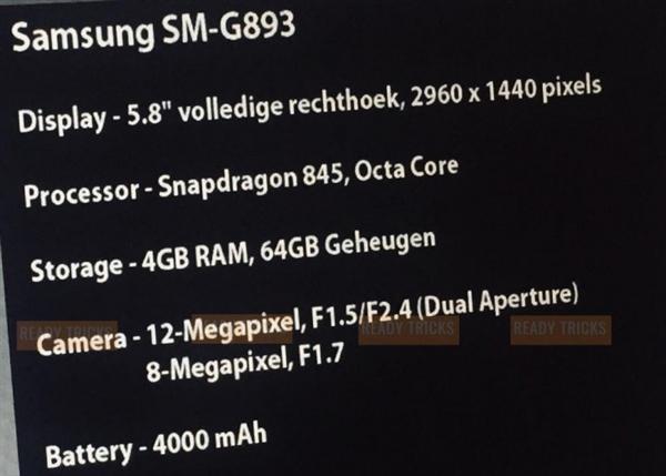 三星S9 Active曝光：4000mAh电池、BT级防水抗摔