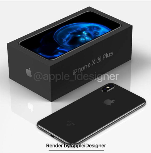 苹果iPhone X Plus渲染图流出，含包装盒，稳了！