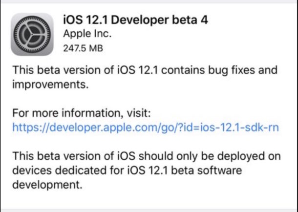 iOS 12.1 beta 4来了，要不要升级？