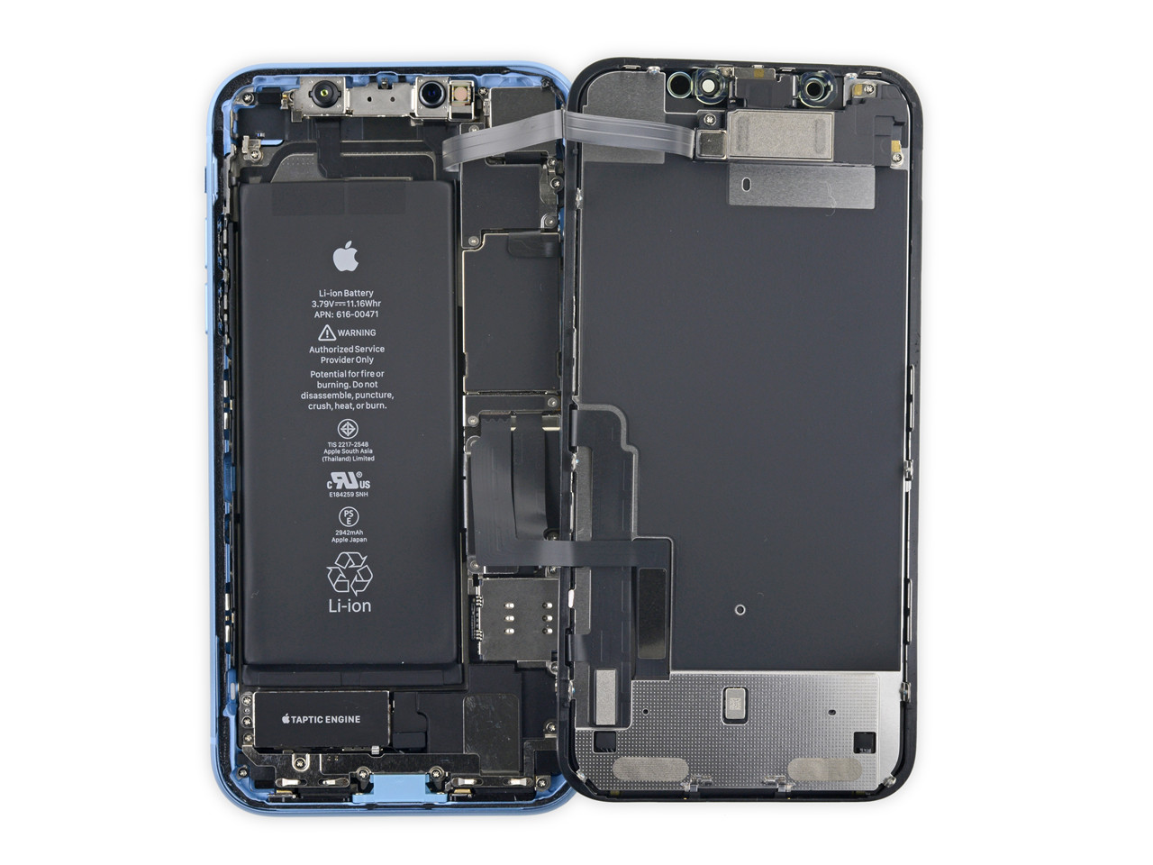 iPhone XR真机拆解：主板设计亮了