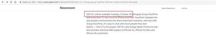iOS 12.1正式版官宣：重磅功能来了
