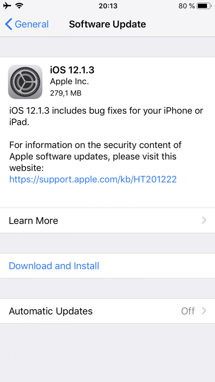 iOS 12.1.3正式发布：拯救信号问题