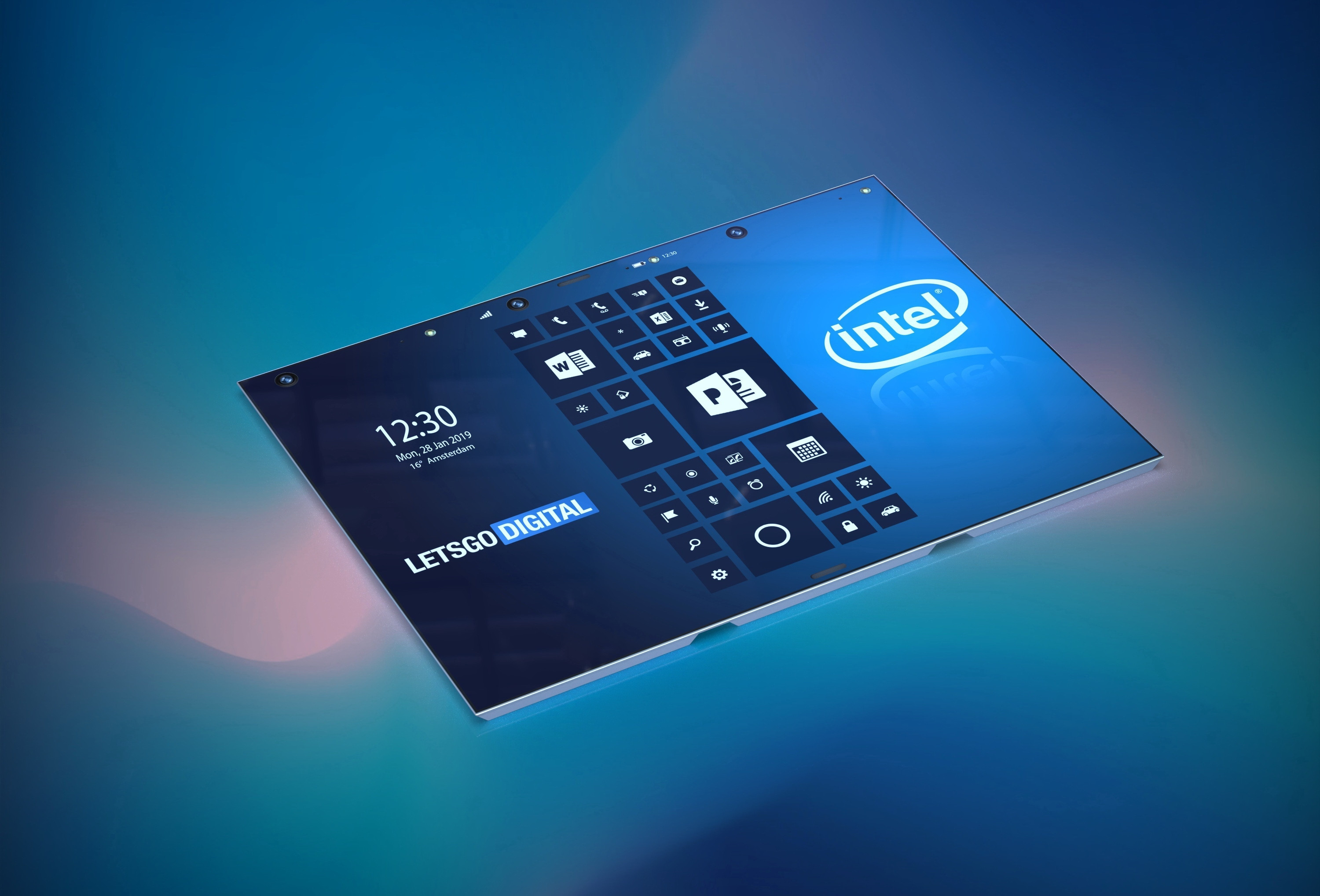 Intel三折叠手机专利曝光：跑Win10