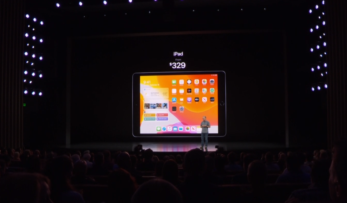 苹果全新iPad发布 升级10.2英寸屏幕