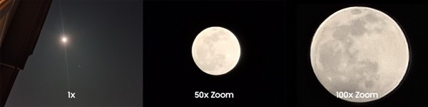 三星公布100倍变焦月亮样张 清晰！