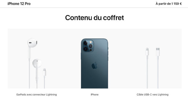 全球独一份 iPhone 12系列法国版标配有线耳机