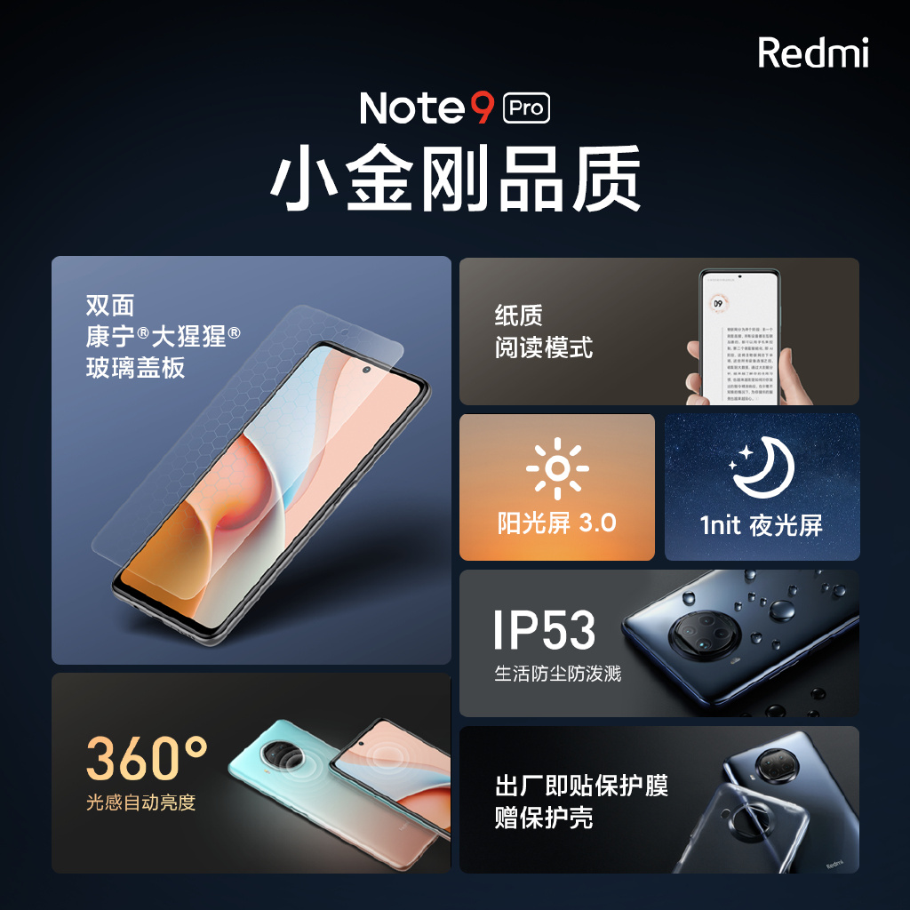 性价比封神！Redmi Note 9 Pro发布：120Hz屏、一亿像素