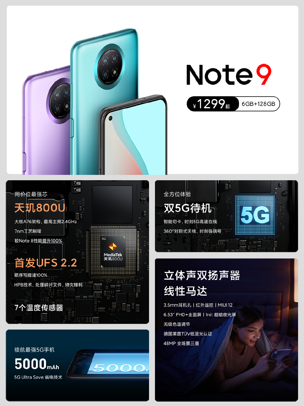 999元起！Redmi Note 9系列发布：性能大提升、千元神机