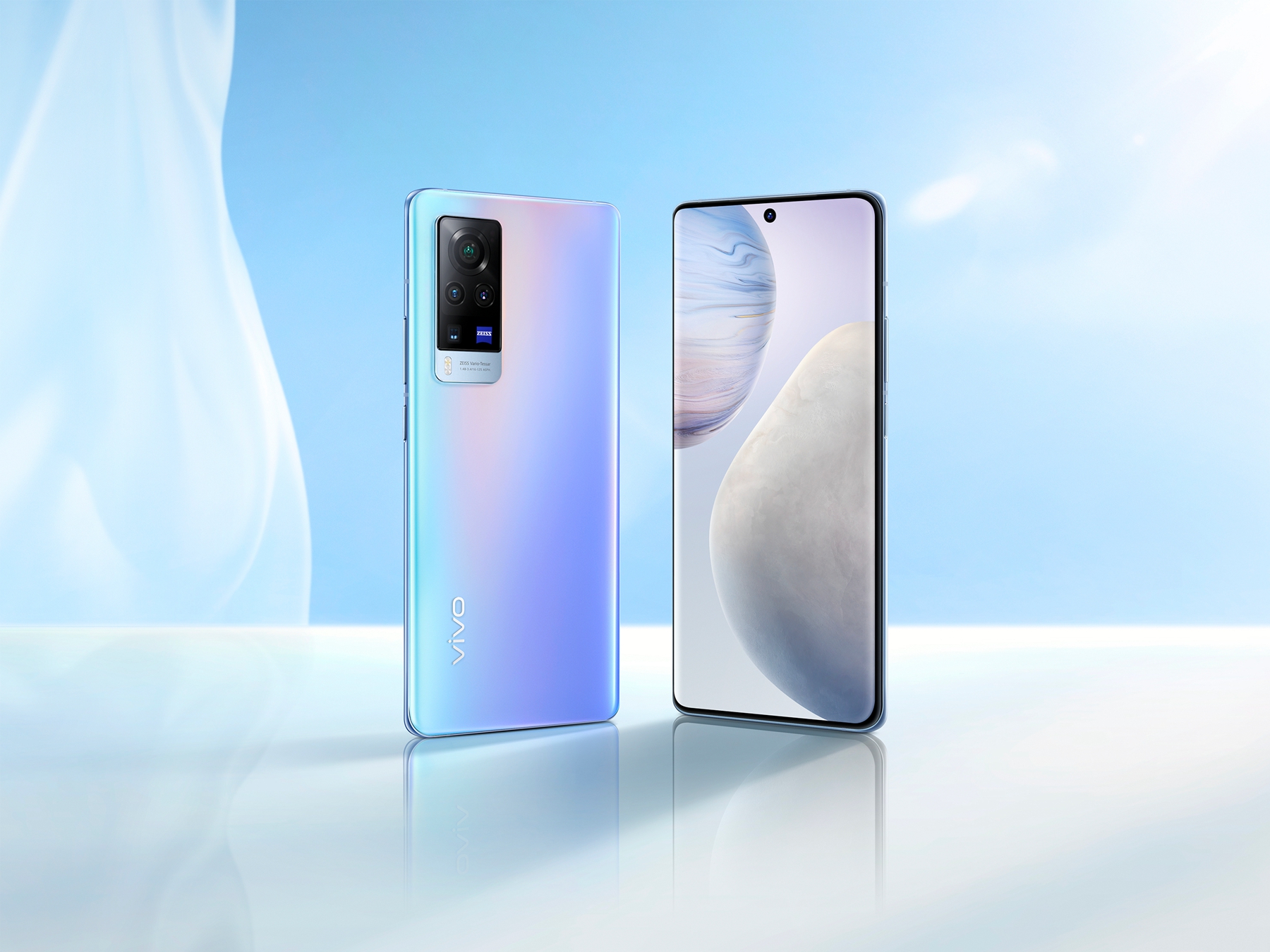 vivo X60定妆照公布：中置打孔屏