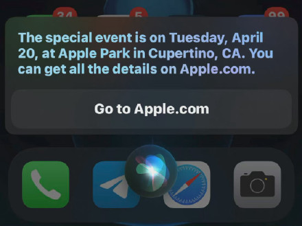 siri说：苹果本月20日有一场特别活动