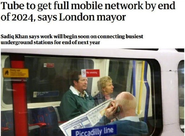 这是伦敦速度？伦敦地铁2024年全面覆盖4G信号