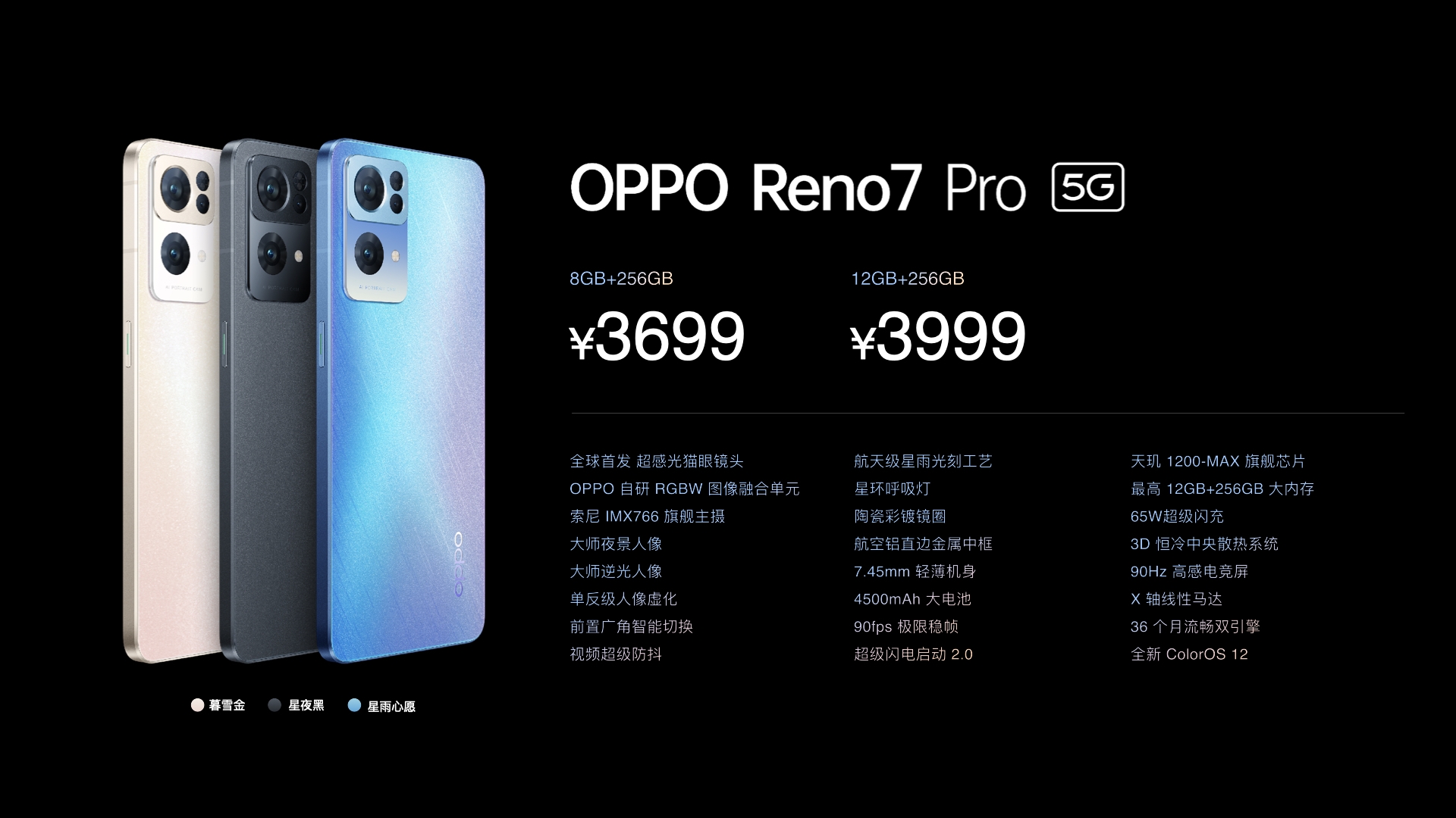 OPPO Reno7系列发布：首发超感光猫眼镜头、2199元起