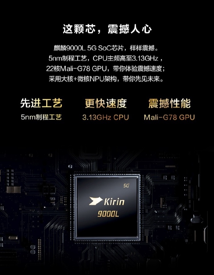 华为Mate新机发布：麒麟9000L加持 支持5G全网通