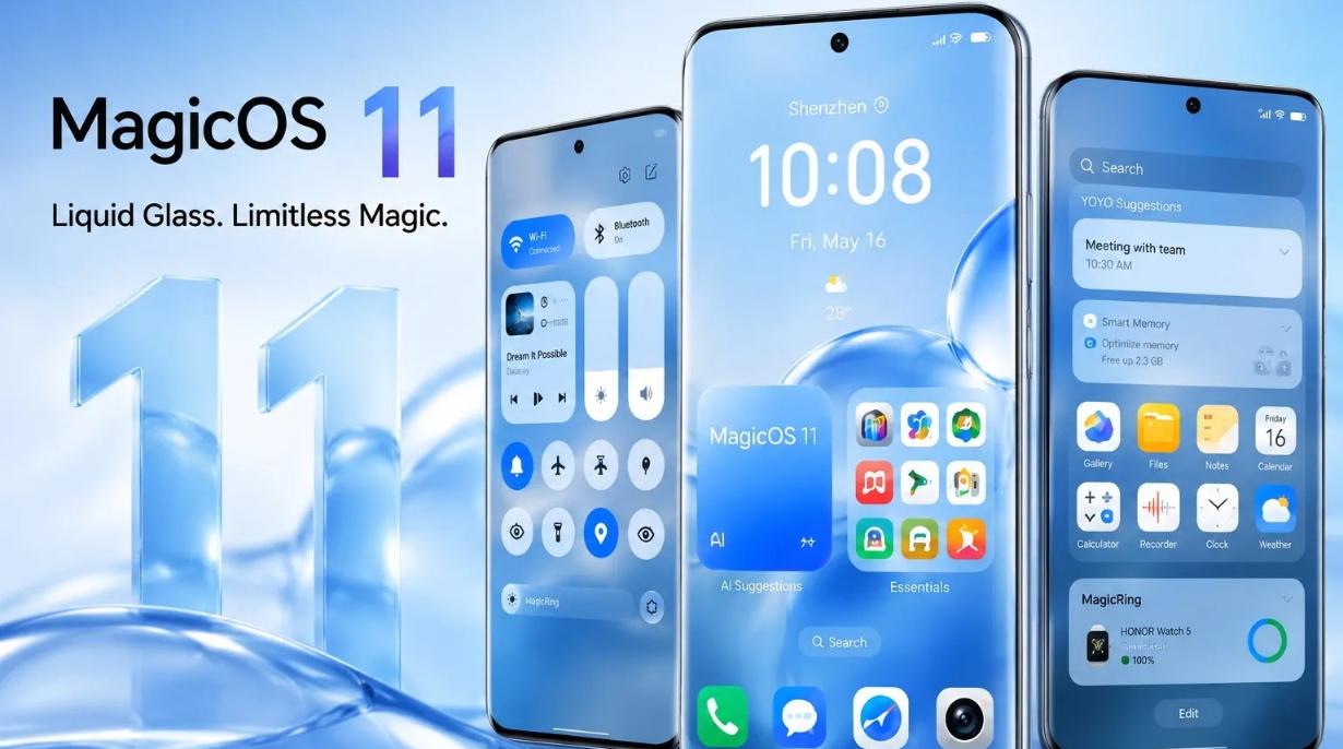 安卓变了！荣耀MagicOS 11液态玻璃OS，定档先锋品鉴会‌